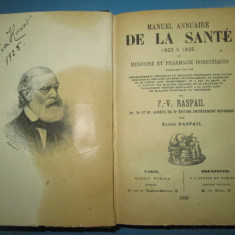 5749-I-Medicina-Farmacie-F.V.Raspail-1925-Manual Anual de Sanatate.