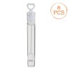 Set Baloane de Săpun, Model Sticlă cu Inimă, Capacitate 5ml, Alb, 8 Bucăți, Oem