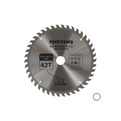 Disc taiat lemn ROTOR 255*30/25,4 cu adaptor 42T Innovative ReliableTools foto
