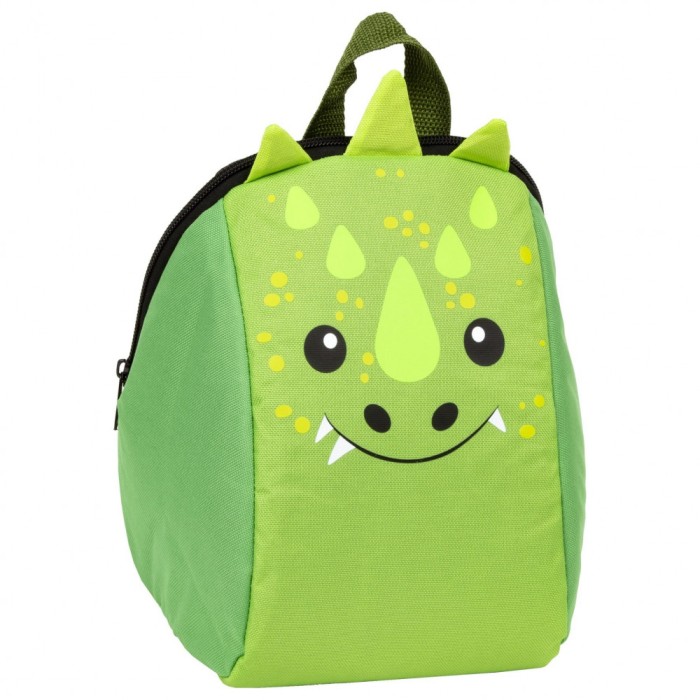 Rucsac verde, de gradinita, pentru copii, Derform, in forma de Dinozaur, PL10DIN