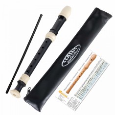 Fluier Classic Cantabile Stellina C Soprano Recorder Baroque Black