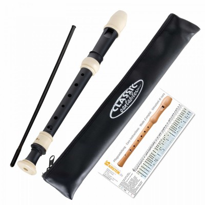 Fluier Classic Cantabile Stellina C Soprano Recorder Baroque Black foto