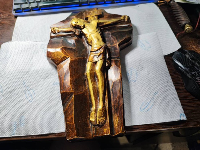 Crucifix vintage ceramica