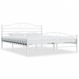 VidaXL Cadru de pat, alb, 180 x 200 cm, metal