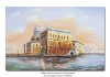 Tablou pictat manual, Gondola la Venetia (2) - 90x60cm ulei in cutit efect 3D, Superb!