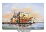 Cumpara ieftin Tablou pictat manual, Gondola la Venetia (2) - 90x60cm ulei in cutit efect 3D, Superb!