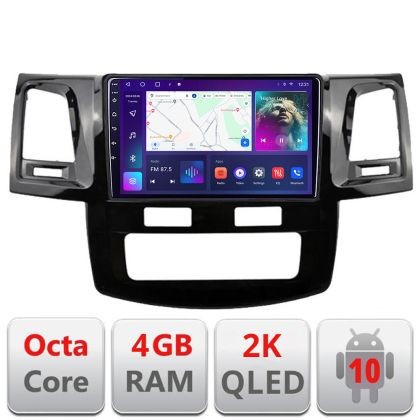 Navigatie Toyota Hilux 2008-2014 C-143 Android Octa Core Ecran 2K QLED GPS 4G 4+32GB 360 KIT-143+EDT-E409-2K CarStore Technology