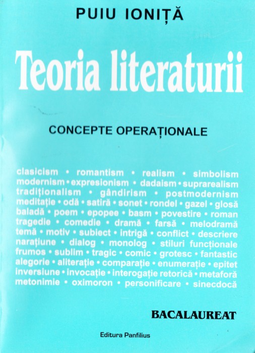 AS - PUIU IONITA - TEORIA LITERATURII: CONCEPTE OPERATIONALE