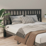 VidaXL Tăblie de pat, gri, 125,5x4x100 cm, lemn masiv de pin