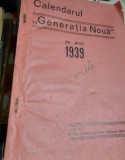 CALENDARUL GENERATIA NOUA 1939 ION BONTILA