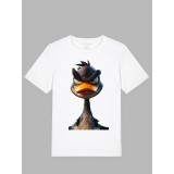 Tricou alb, Rata, bumbac 100%