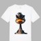 Tricou alb, Rata, bumbac 100%