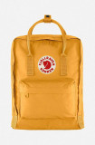 Fjallraven rucsac Kanken culoarea galben, mare, cu imprimeu F23510.160-160