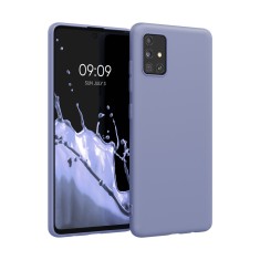 Husa Kwmobile pentru Samsung Galaxy A51, Silicon, Albastru, 51196.130 foto