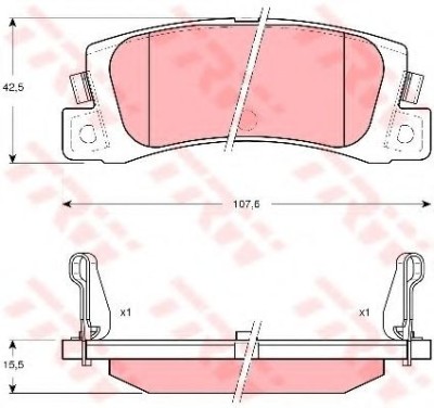 Set placute frana,frana disc TOYOTA COROLLA Hatchback (E11) (1997 - 2002) TRW GDB3329 foto