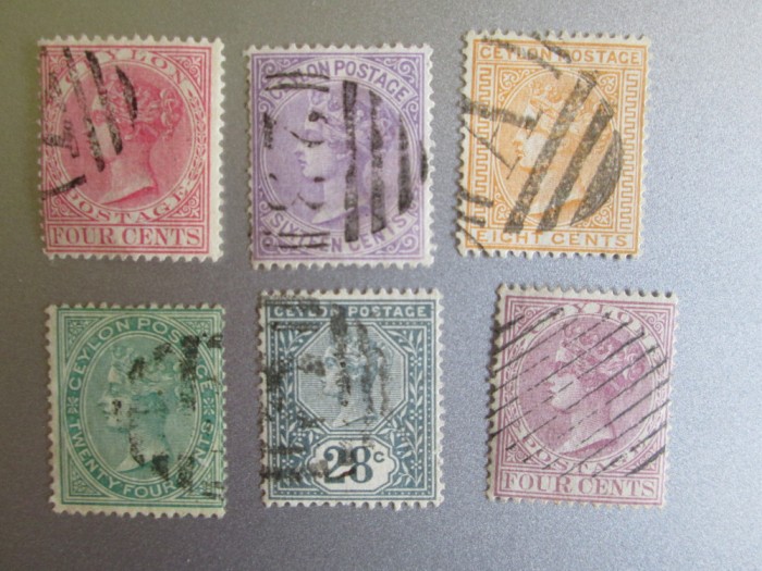 CEYLON SERIE STAMPILATA NEUZATA=95