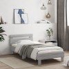 VidaXL Cadru de pat cu tăblie gri sonoma 75x190 cm lemn prelucrat 838573