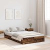 VidaXL Cadru de pat cu spațiu de depozitare Lemn vechi 120 x 190 cm 3335331