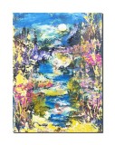 Cumpara ieftin Tablou peisaj stilizat impasto pictat manual, 40x30cm acril pe panza in relief efect 3D, Kenny Varniote