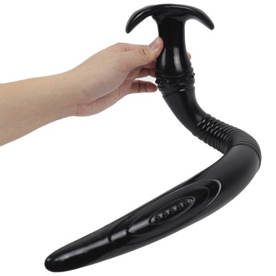 Dildo Anal Adventures, PVC, Negru, 54.5 cm foto