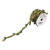 Panglică ambalaj cu frunze 3D, Maro, 5m x 1.5cm, CMCLASS