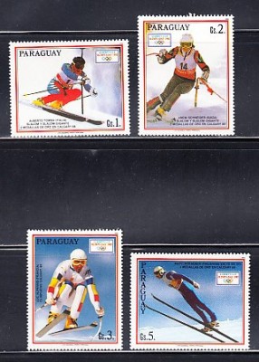 A12 S5 4 - Timbre foarte vechi - Paraguay - Jocurile olimpice Albertville 1992 foto