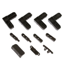 Set accesorii plasa insecte / tantari + coltare, plastic, maro