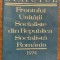 myh 312f - Comunism - Statutul Frontului Unitatii Socialiste din RSR - ed 1974 - piesa de colectie!