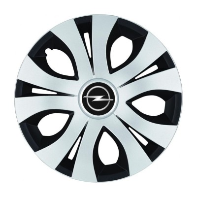 Set 4 Capace Roti Top Gri-Negru R17, Compatibil Cu Opel foto