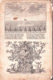 A3612N Gravură de Johann Ulrich Krauss, 1694, Elisei Proorocul și Iosif cu &icirc;ngerul, din Biblisches Engel und Kunstwerk, Augsburg