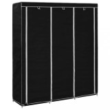 VidaXL Dulap cu bare și compartimente, negru, 150x45x175 cm