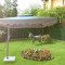 Umbrela de soare, 2.2 m x 2.2 m, Bej, stalp din otel, Fara talpa de granit
