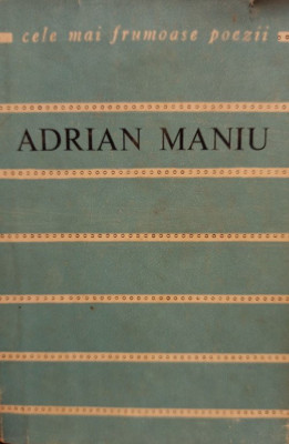 Adrian Maniu - Versuri (1968) foto