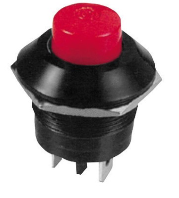 Intrerupator cu revenire LAMPA LAM45555, 12V-24V, 10A, diametru gaura montare 22.2 mm, adancime gaura montare 6 mm foto