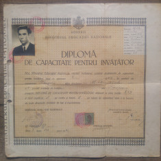 Diploma de capacitate pentru invatator/ Timisoara 1947