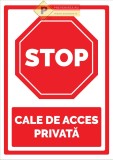 Semn pentru stop si calea de acces privata