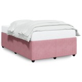 Cumpara ieftin Cadru de pat fara saltea roz 120x190 cm catifea