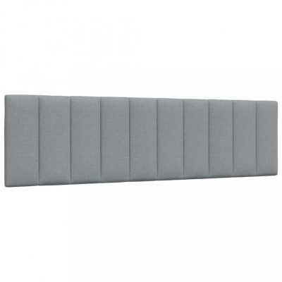 vidaXL Pernă tăblie de pat, gri deschis, 180 cm, material textil foto