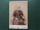 fotografie atelier fotografic WALDERMANN -Bucuresti -Calea Victoriei 43 , Regatul Romaniei anii 1900 . Mama Sefului BNR , PROCOPIE DUMITRESCU