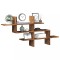 Gossi raft de perete, lemn vechi, 124,5x18x60,5 cm, lemn prelucrat