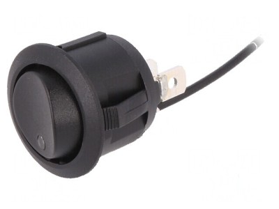 Rocker Switch SPDT 2 ON-ON 20A 12VDC Negru cu LED 12V foto