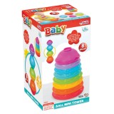 Jucarie de sortare si stivuire, Dede, Ball Mini Tower, 8 piese