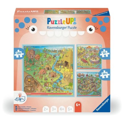 Ravensburger - Puzzle Up istorie 3 puzzle 100 121 144 piese foto