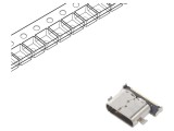 Soclu USB C pentru PCB SMT USB 3.0 Orizontal 24 PIN