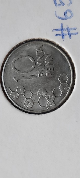 FINLANDA 10 PENNIA 1990 AUNC