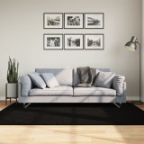 VidaXL Covor HUARTE, fir scurt, moale și lavabil, negru, 140x200 cm