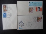 PAPA IOAN PAUL AL DOILEA-VIZITA IN ARGENTINA- 2 FDC PLUS UNUL-VEZI DESCRIERE