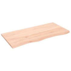 Blat de masa, 100x50x2 cm, lemn masiv de stejar netratat