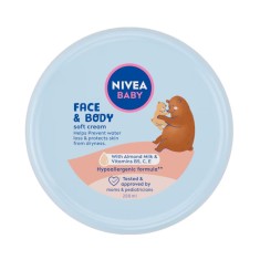 Crema Nivea Baby Soft pentru fata si corp, cu lapte de migdale si vitamine,