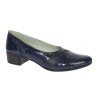 Pantofi dama comozi casual din piele naturala bleumarin croco P18LBLCR